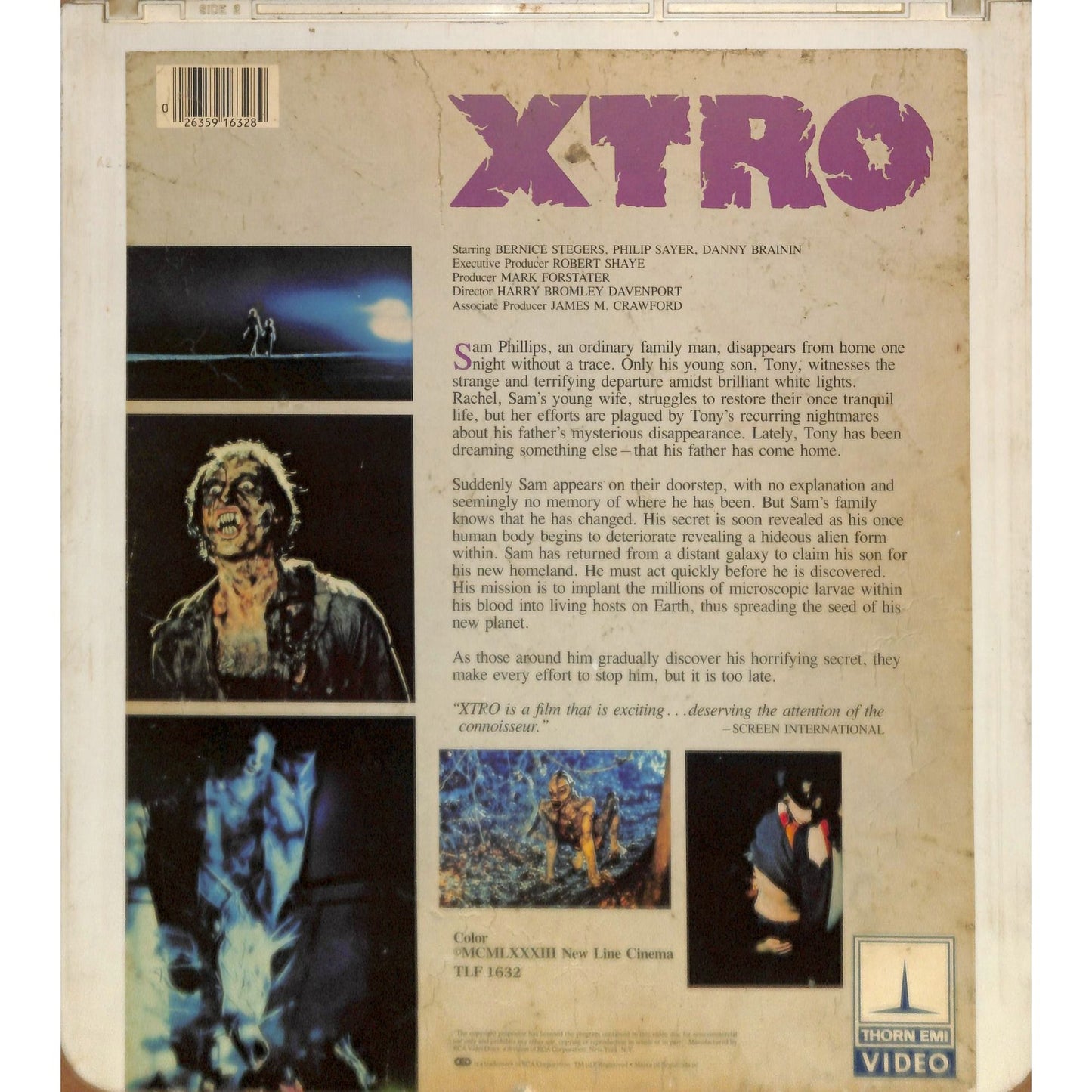 Xtro (1982) Vintage CED Videodisc TESTED WORKING