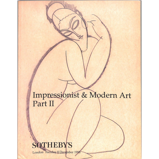 Sotheby's Impressionist and Modern Art Auction Catalog December 8, 1998