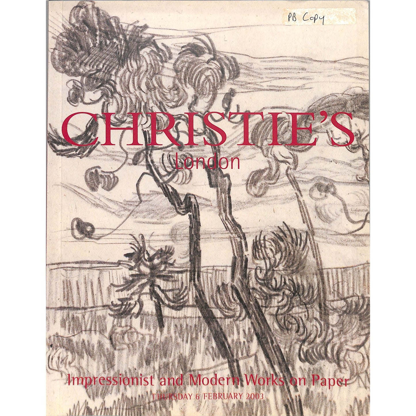 Christie's Impressionist and Modern Works on Paper Auction Catalog Feb 6, 2003