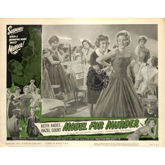 Model For Muder (1959) 8 Lobby Card Full Set 11X14