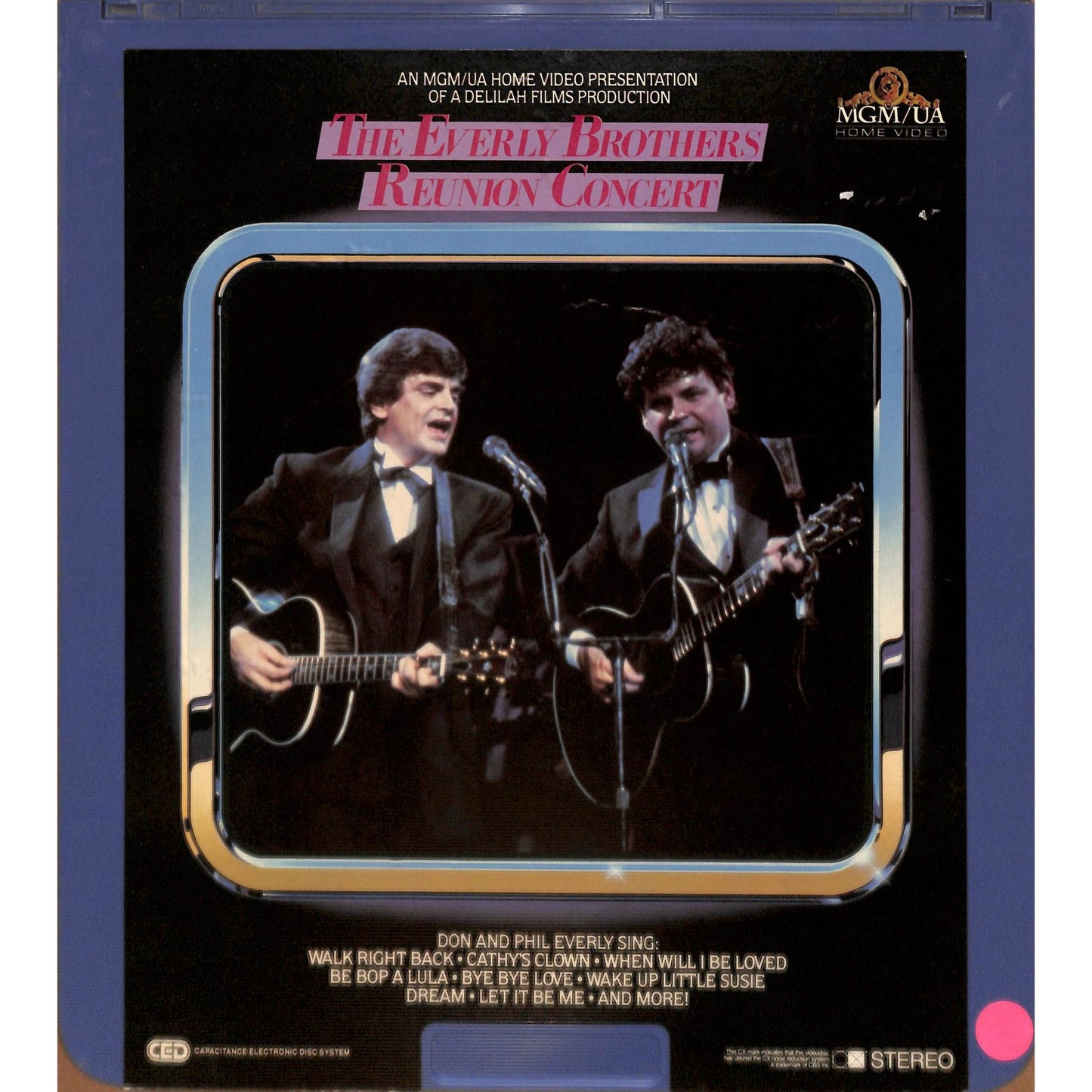 The Everly Brothers Reunion Concert (1983) Vintage CED Videodisc TESTED WORKING