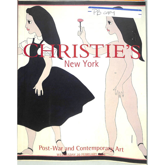 Christie's Post War and Contemporary Art Auction Catalog February 20, 2002