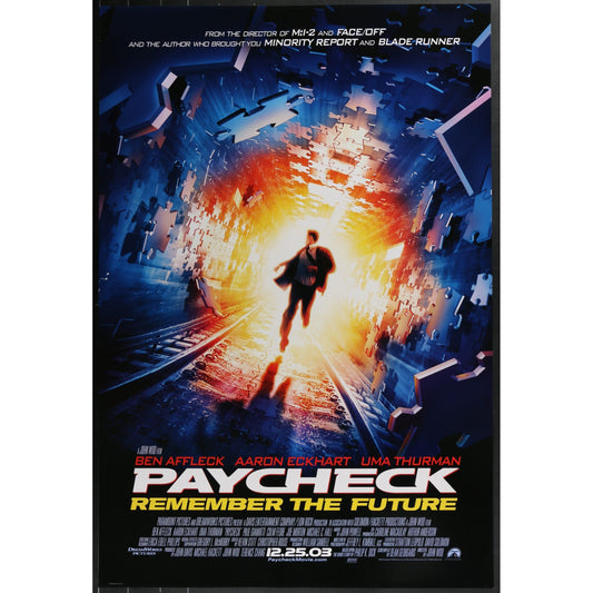 Paycheck (2003) Original Single-sided Movie Poster Rolled 27x40