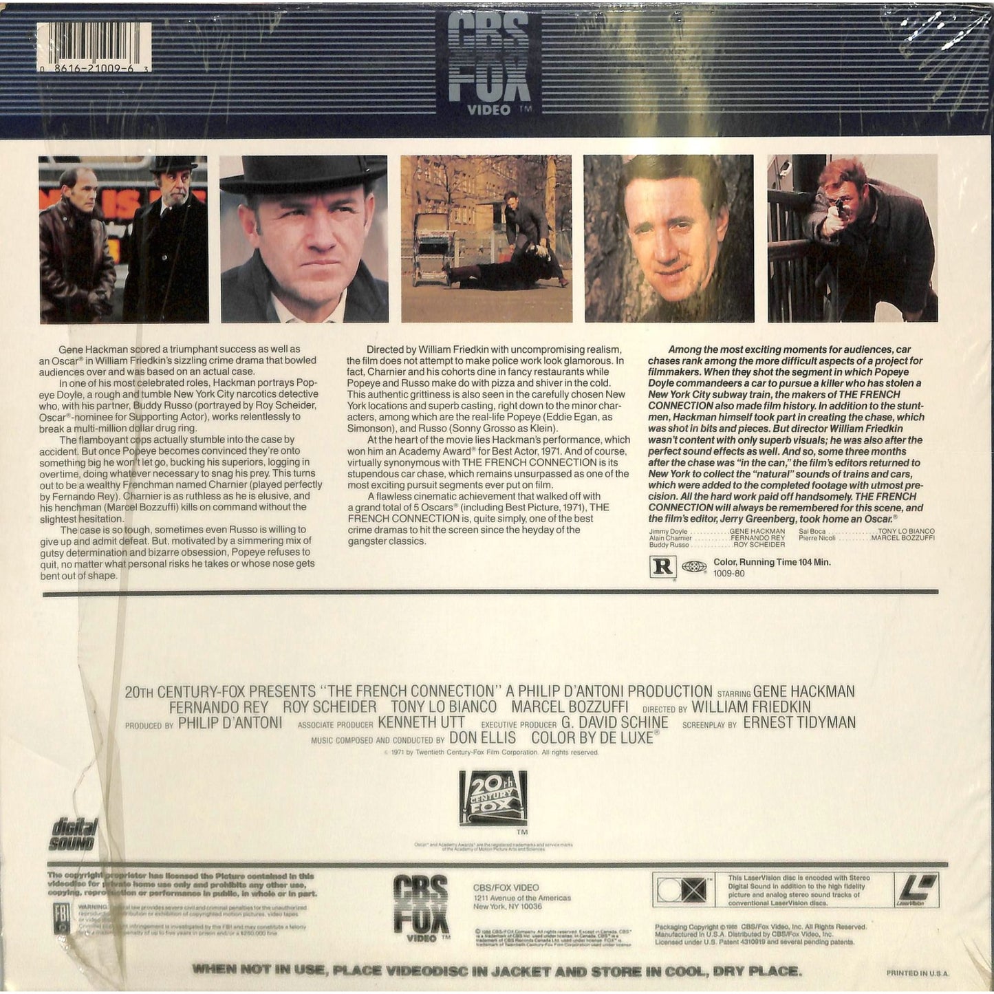 The French Connection (1971) Laserdisc