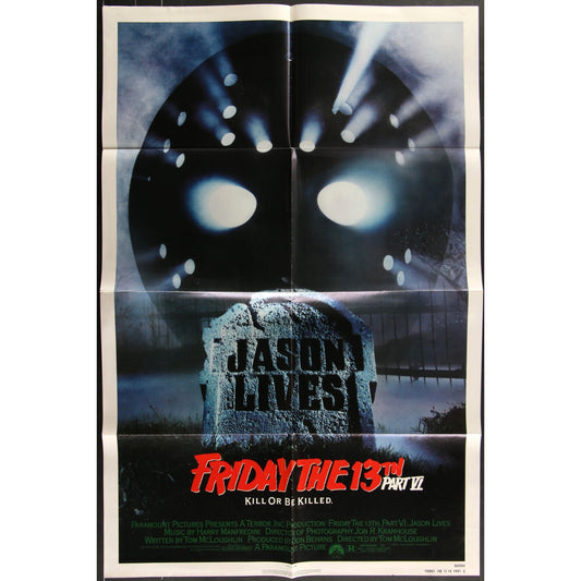 Friday the 13th Part VI: Jason Lives (1986) Original Movie Poster 27x41