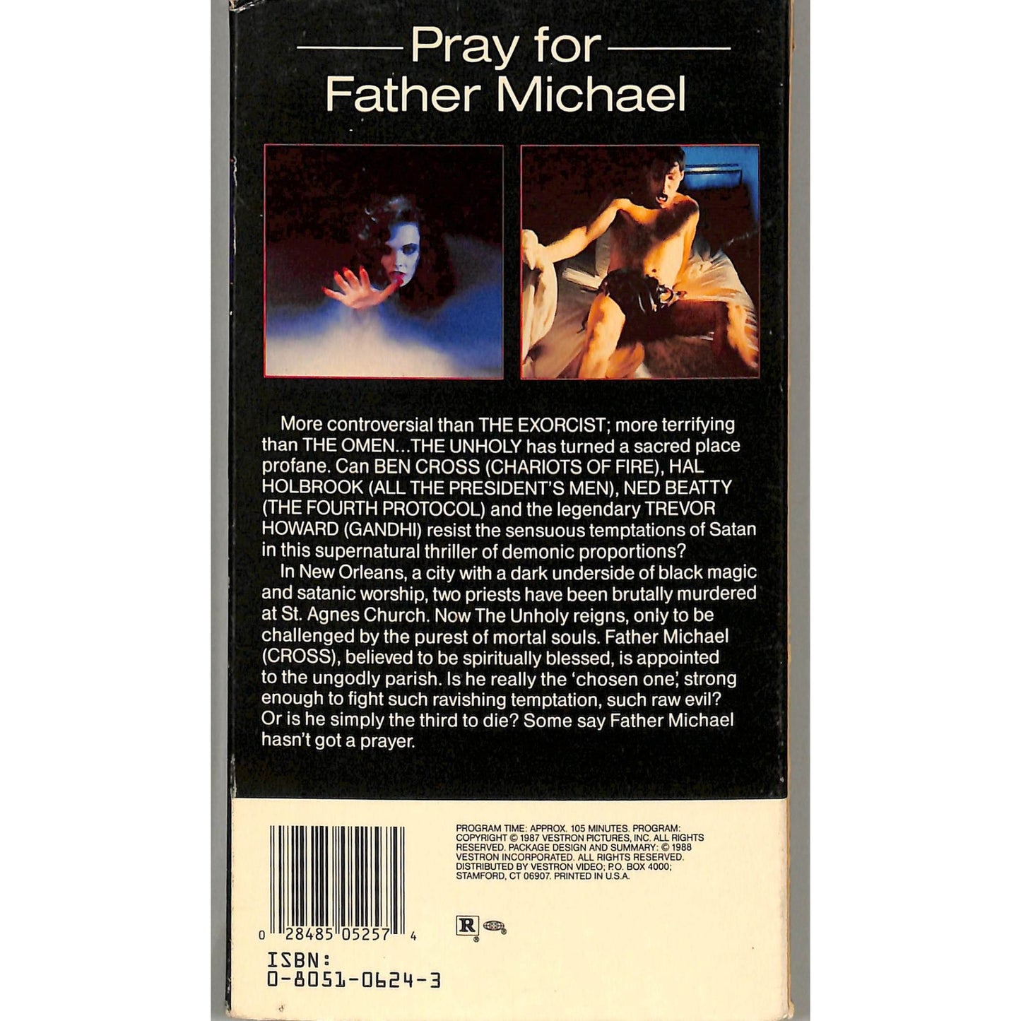 The Unholy (1988) VHS Tape Good condition