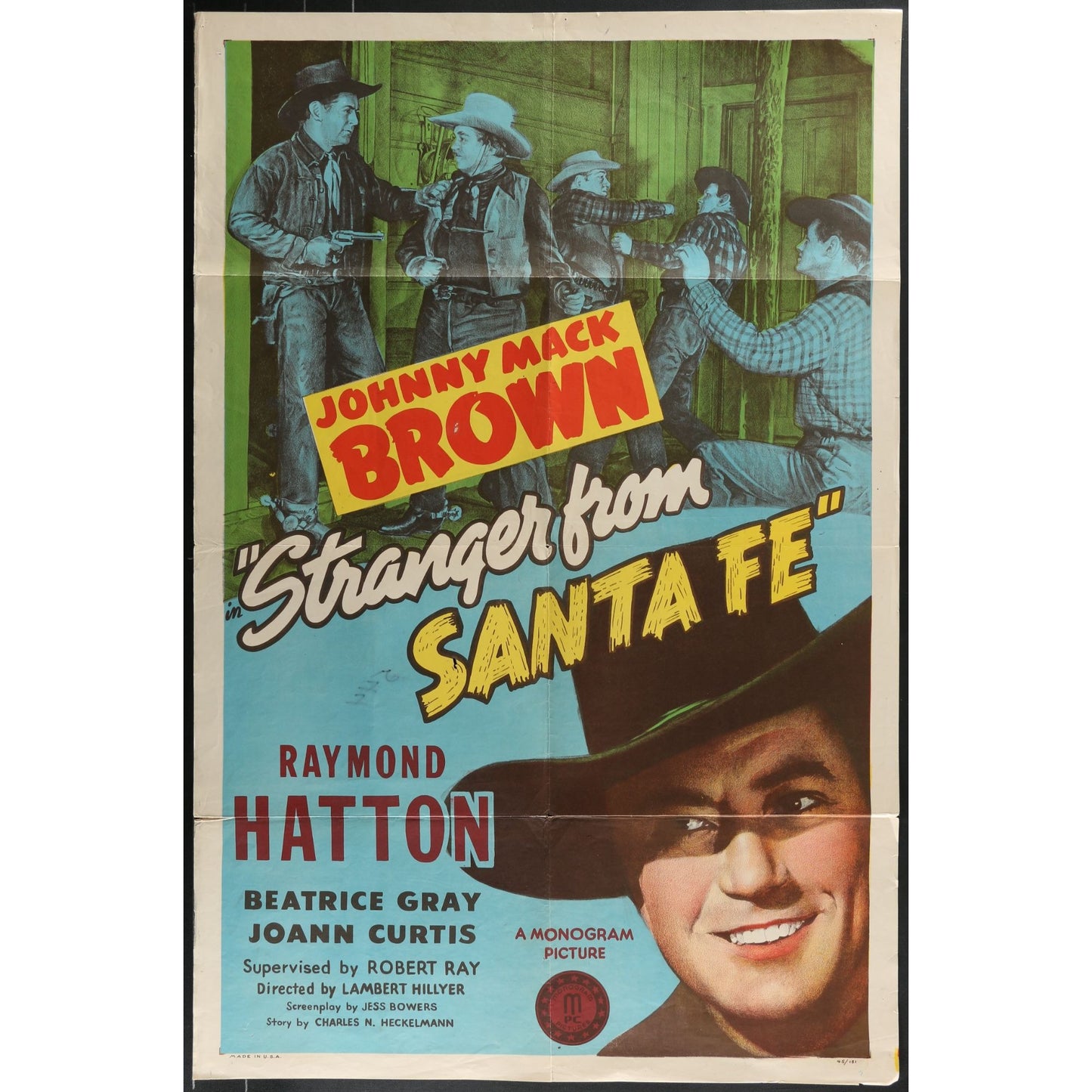 Stranger from Santa Fe (1945) Original Movie Poster 27x41