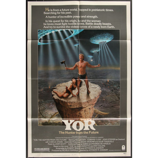 Yor: The Hunter from the Future (1983) Original Movie Poster Folded 27x41