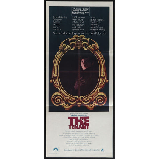The Tenant (1976) Original Australian Daybill Poster Folded 13x30