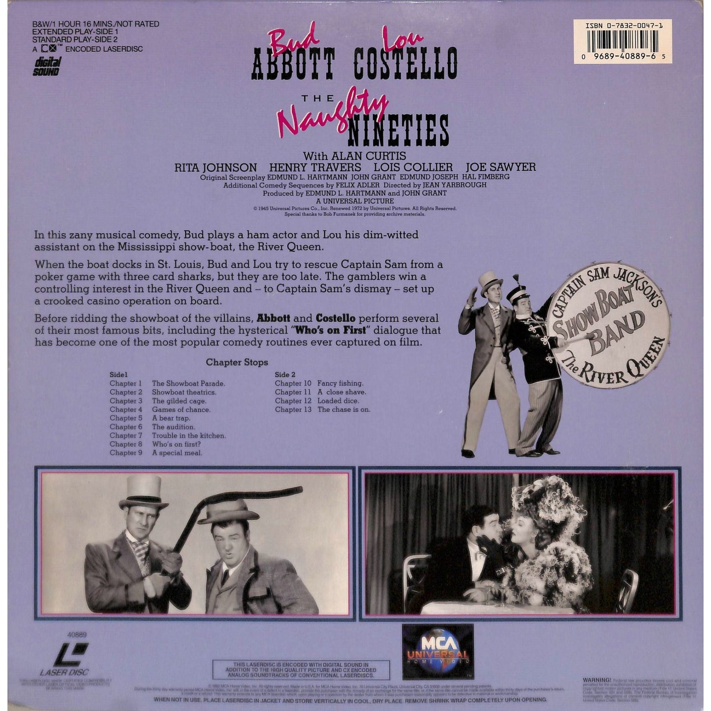 The Naughty Nineties (1945) Laserdisc
