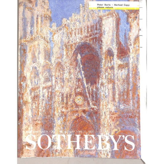 Sotheby's Impressionist and Modern Art Auction Catalog May 10, 2000