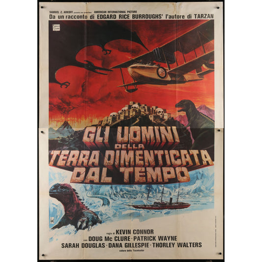 The People That Time Forgot (1977) Orig. Italian Two-panel Movie Poster 55x78