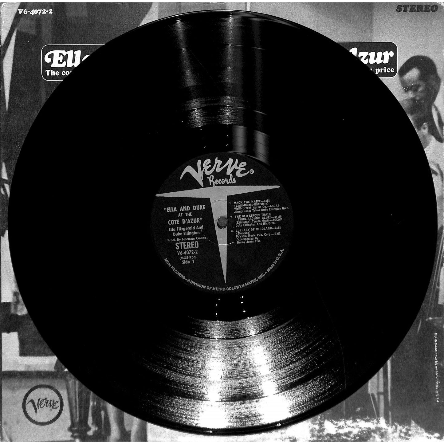 Ella & Duke at the Cote D'Azur (1967) 2LP Vinyl Record V6-4072-2