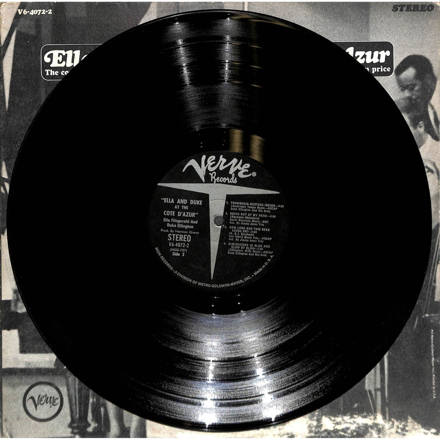 Ella & Duke at the Cote D'Azur (1967) 2LP Vinyl Record V6-4072-2