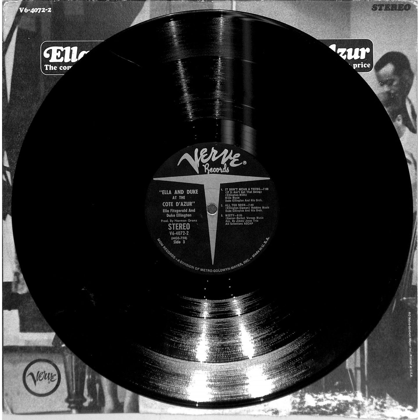 Ella & Duke at the Cote D'Azur (1967) 2LP Vinyl Record V6-4072-2