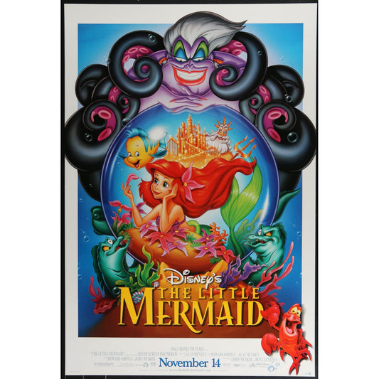 The Little Mermaid (R1997) Original Double-sided Movie Poster Rolled 27x40