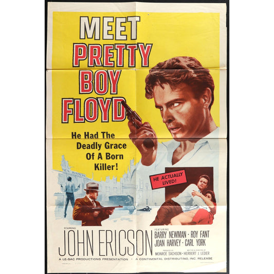 Pretty Boy Floyd (1960) Original Movie Poster Folded 27x41