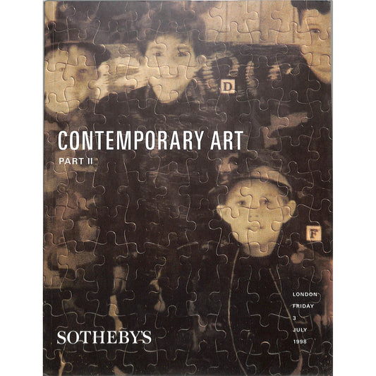 Sotheby's Contemporary Art Part 2 Auction Catalog July 3, 1998