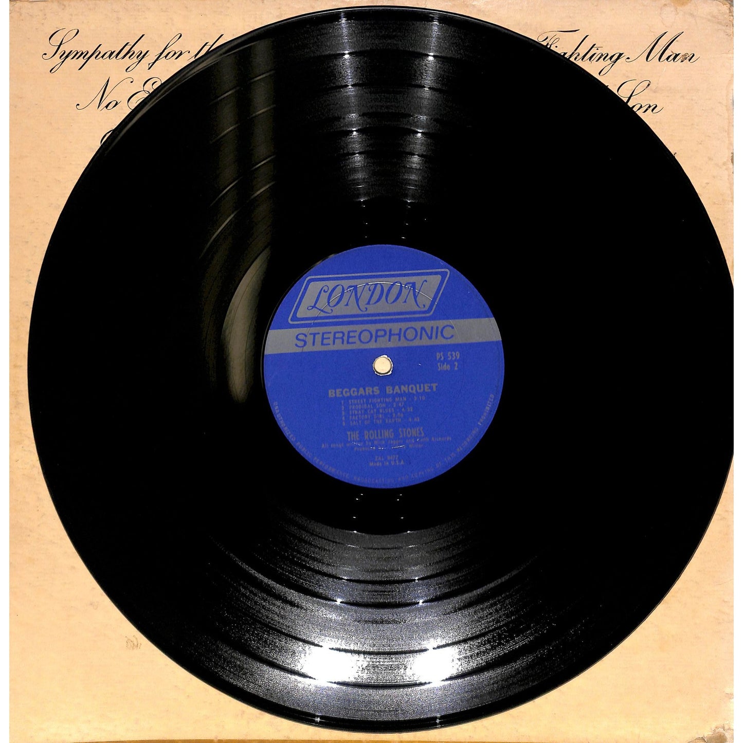 Rolling Stones - Beggars Banquet Vinyl Record PS 539