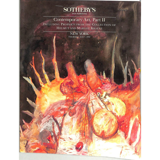 Sothebys Contemporary Art Part II May 7, 1992 Catalog