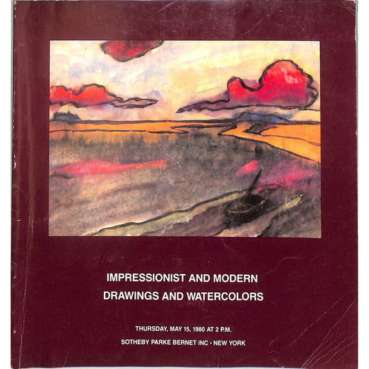 Sotheby's Drawings and Watercolors Art Auction Catalog May 15, 1980