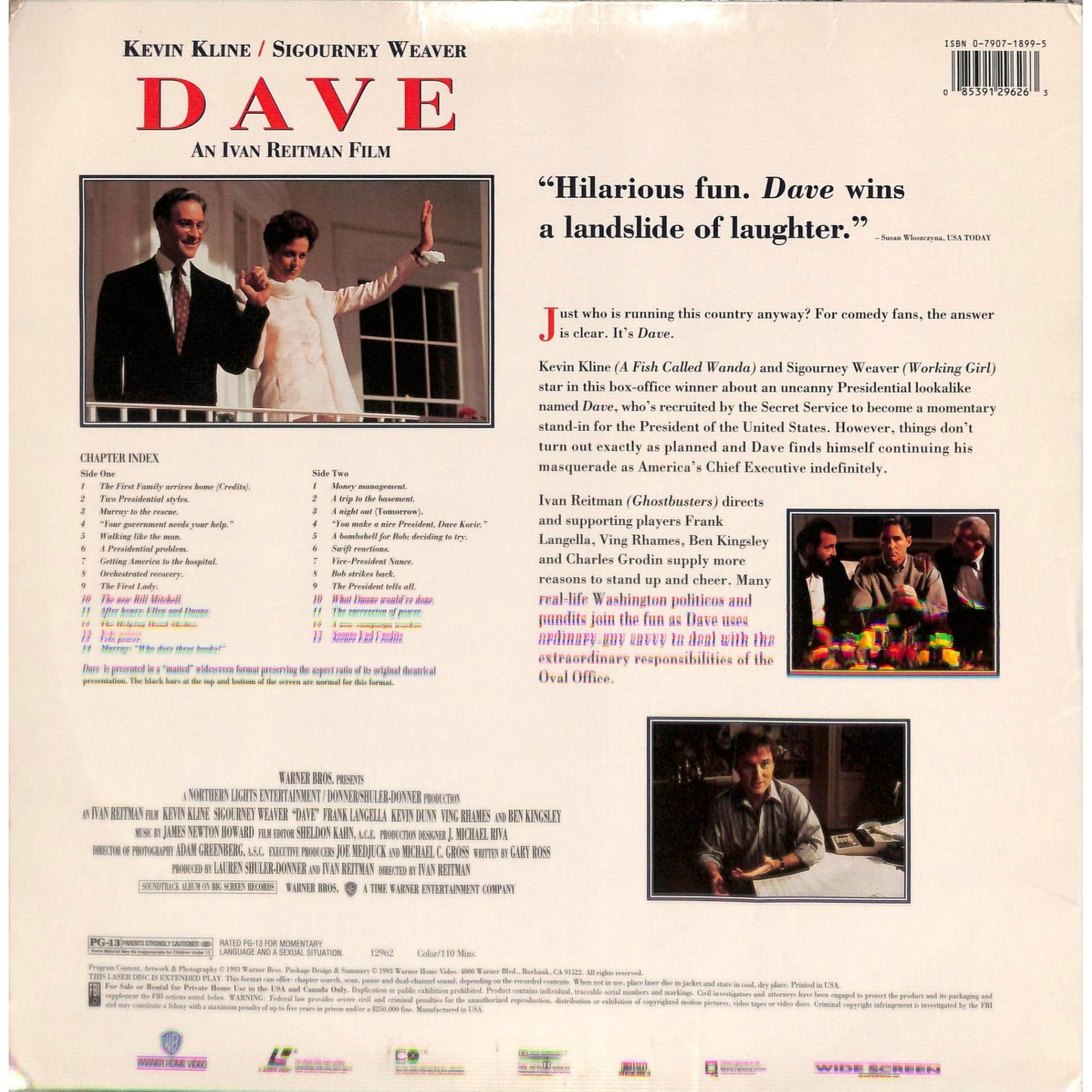 Dave (1993) Laserdisc