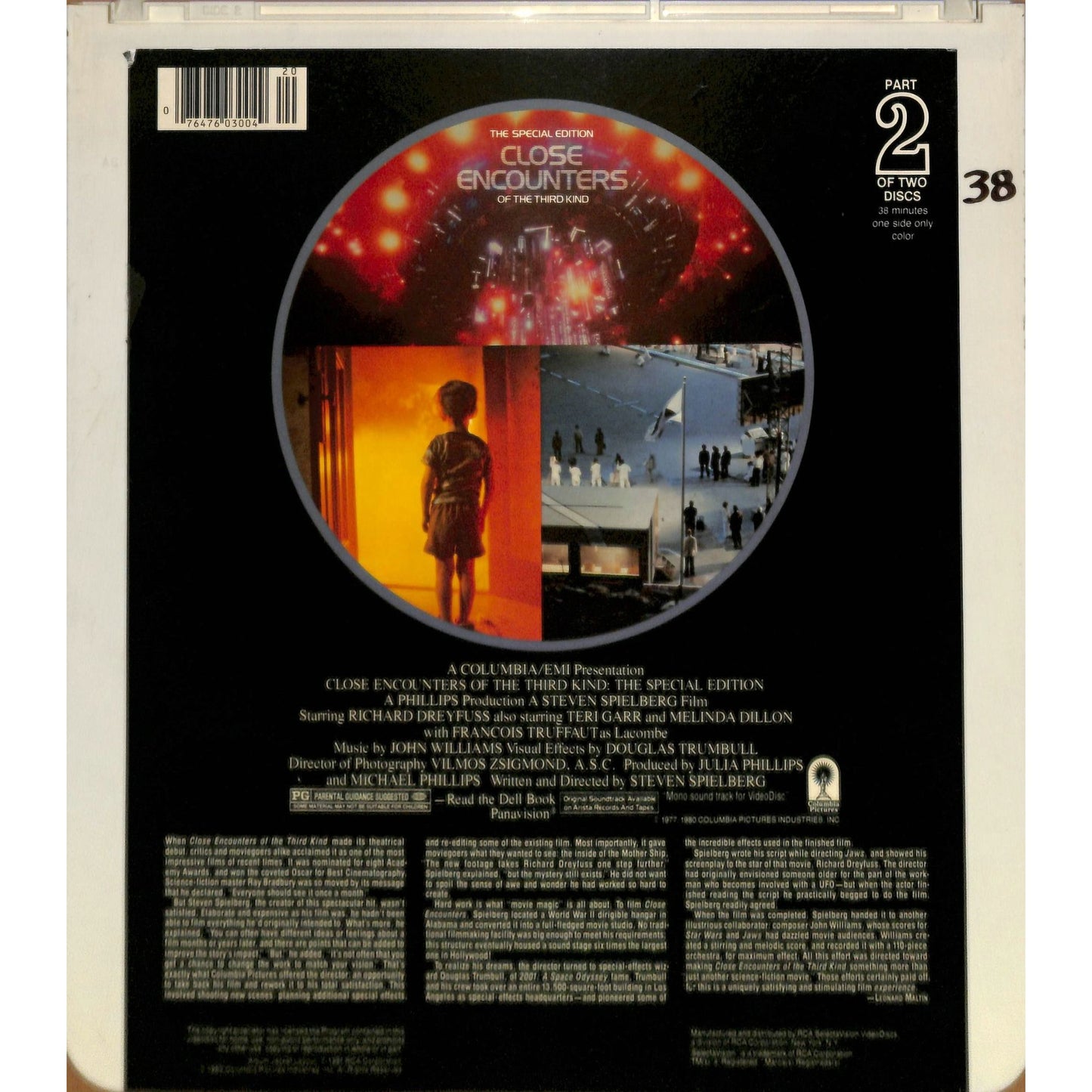 Close Encounters part 1&2 (1977) Vintage CED RCA SelectaVision TESTED WORKING