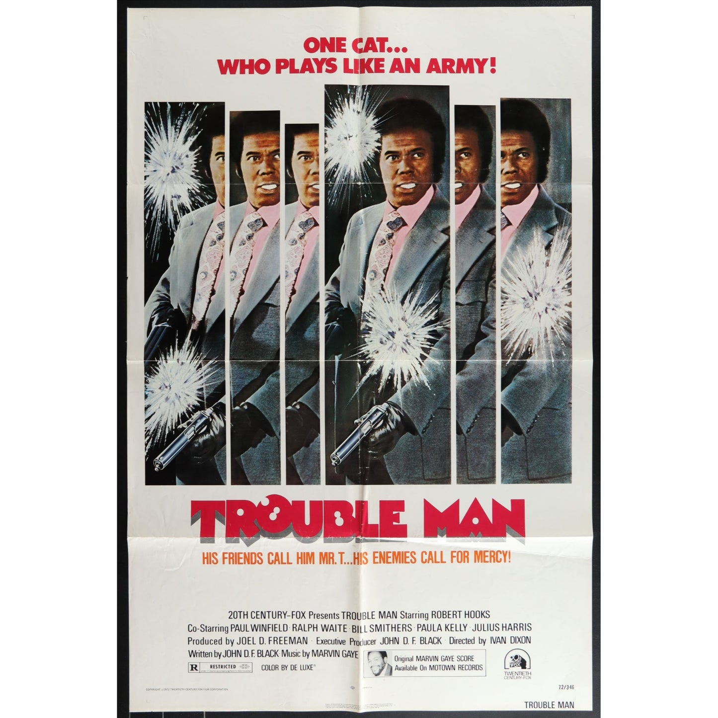 Trouble Man (1972) Original Movie Poster Folded 27x41