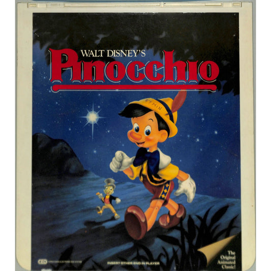 Pinocchio (1940) Vintage CED Videodisc TESTED WORKING