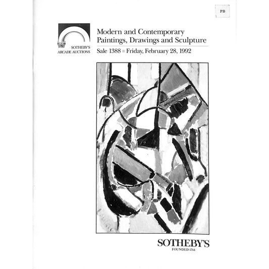 Sotheby's Modern and Contemporary Art Auction Catalog February 28, 1992
