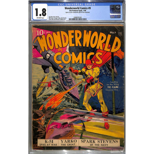 Wonderworld Comics #9 (1940) CGC 1.8 Off-White Pages