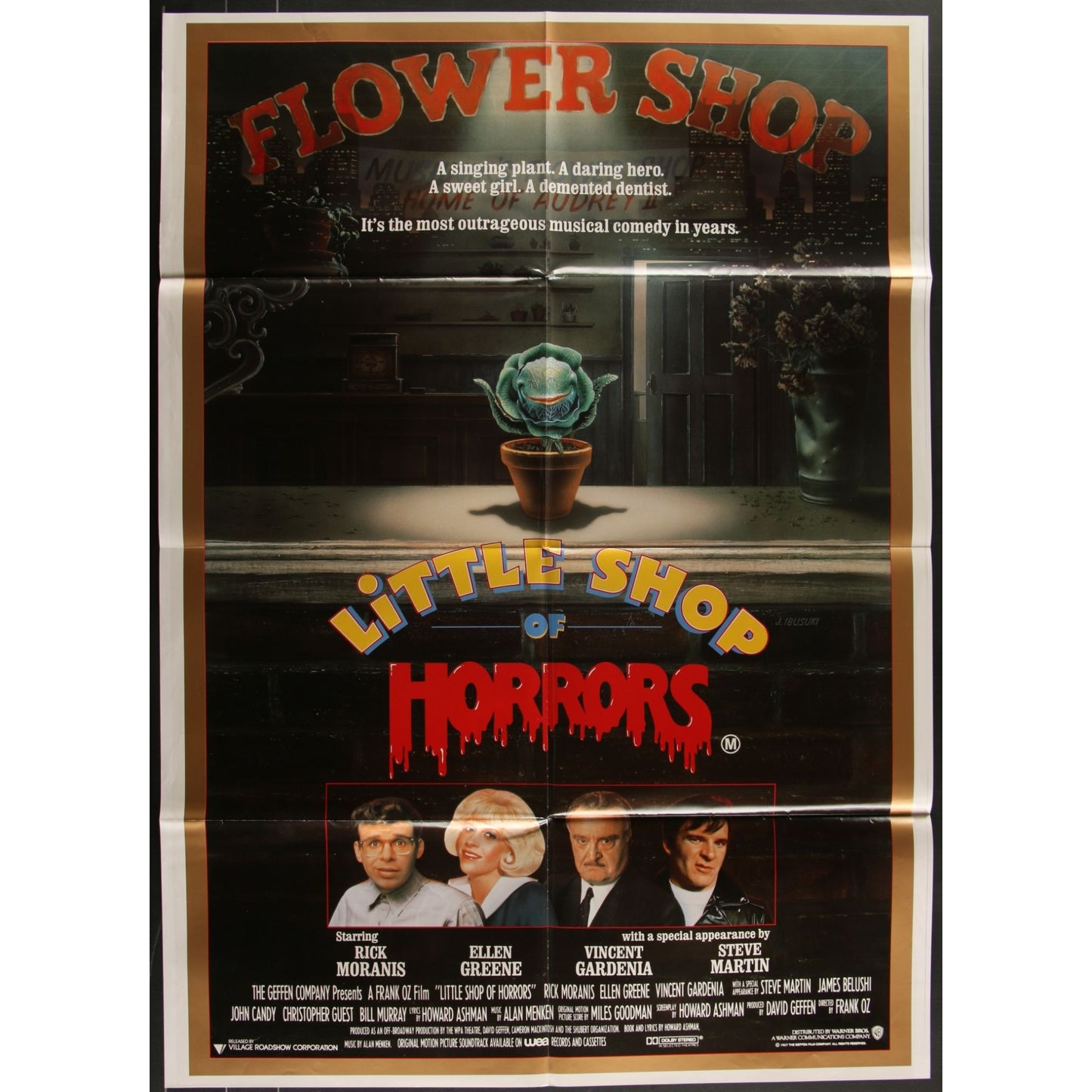 Little Shop of Horrors (1986) Original Movie Poster Folded 27x40
