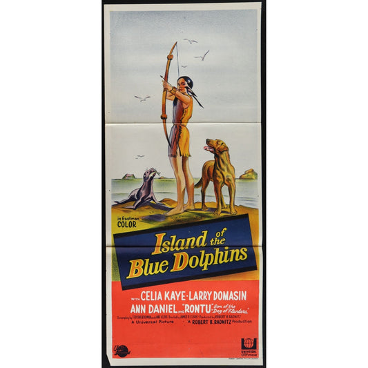 Island of the Blue Dolphins (1964) Orig. Australian Daybill Movie Poster 13x30