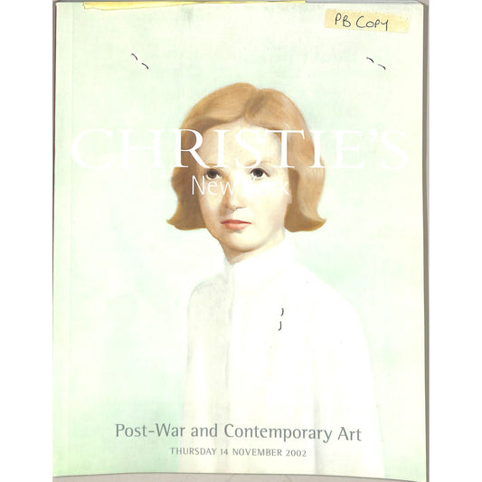 Christie's Post War & Contemporary Art Auction Catalog November 14, 2002