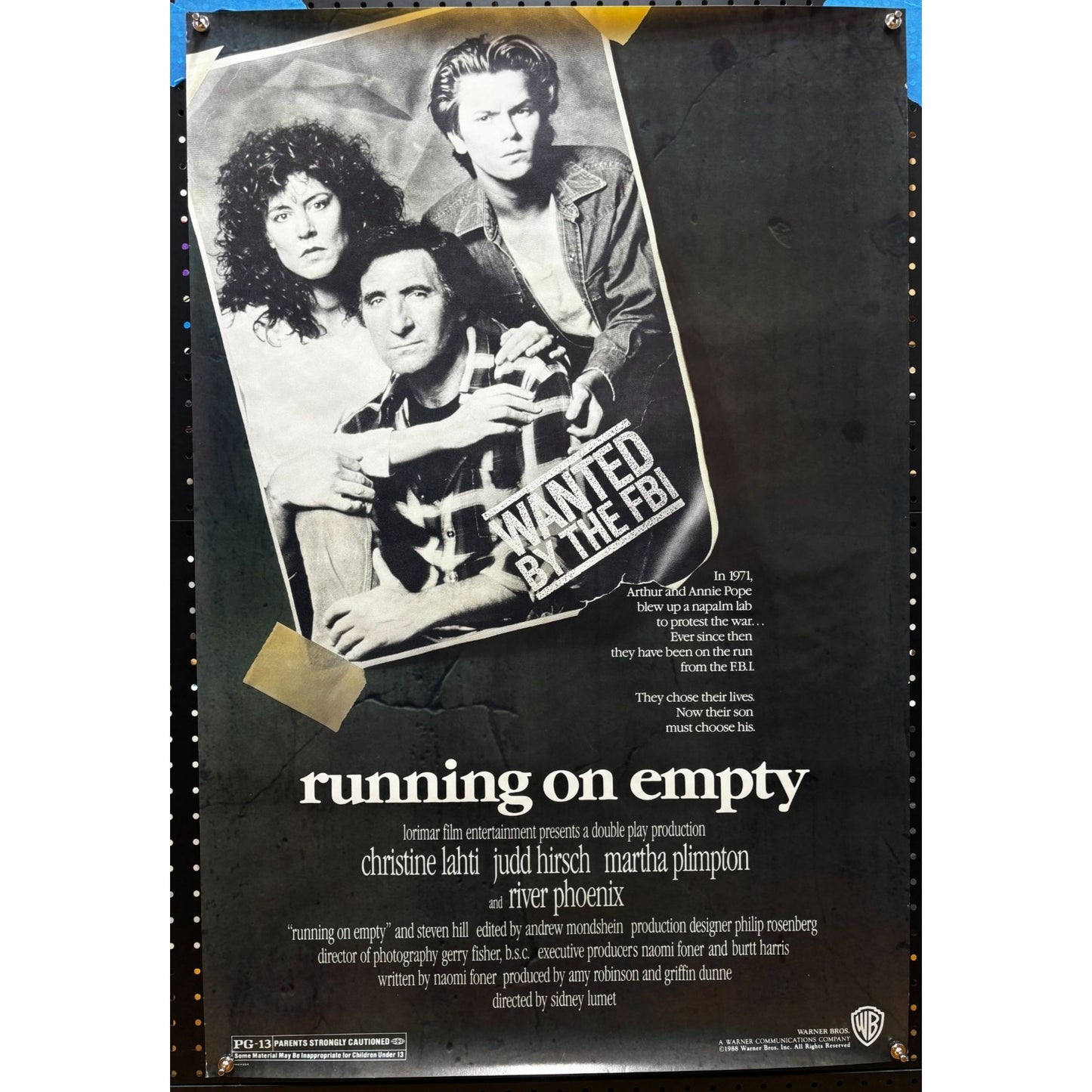 Running on Empty (1988) Original Rolled Poster 27x40