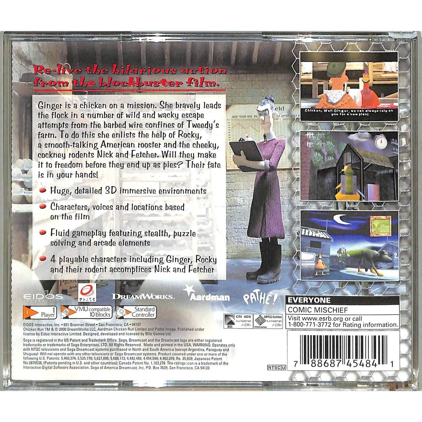 Chicken Run (2000) Sega Dreamcast in Original Case
