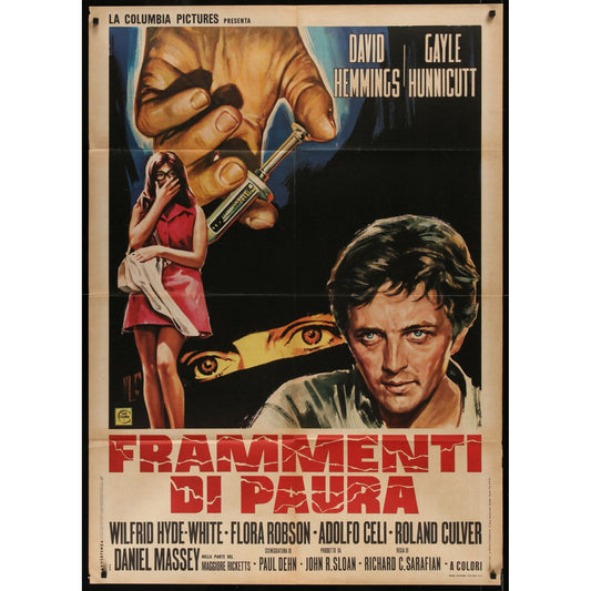 Fragment of Fear (1970) Original Italian 1P Movie Poster Folded 39x55