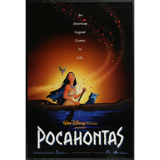 Pocahontas (1995) Original Double-sided Movie Poster Rolled 27x40