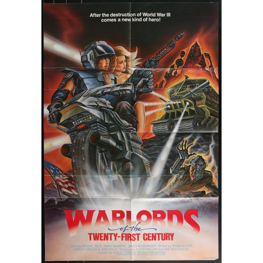 Warlords of the Twenty First Century (1982) Original Movie Poster Folded 27x41