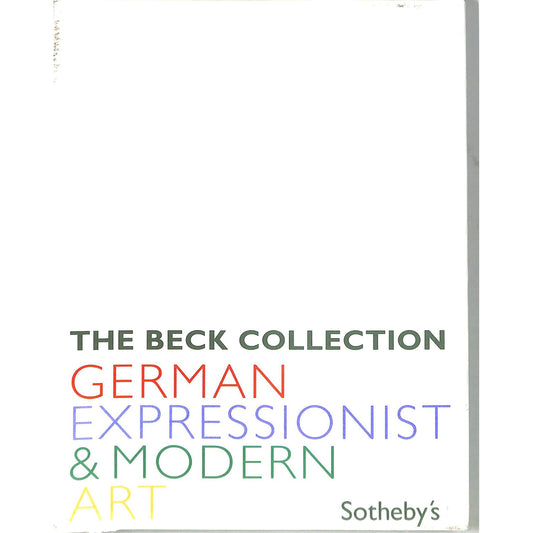 Sotheby's Beck Collection Auction Catalogue