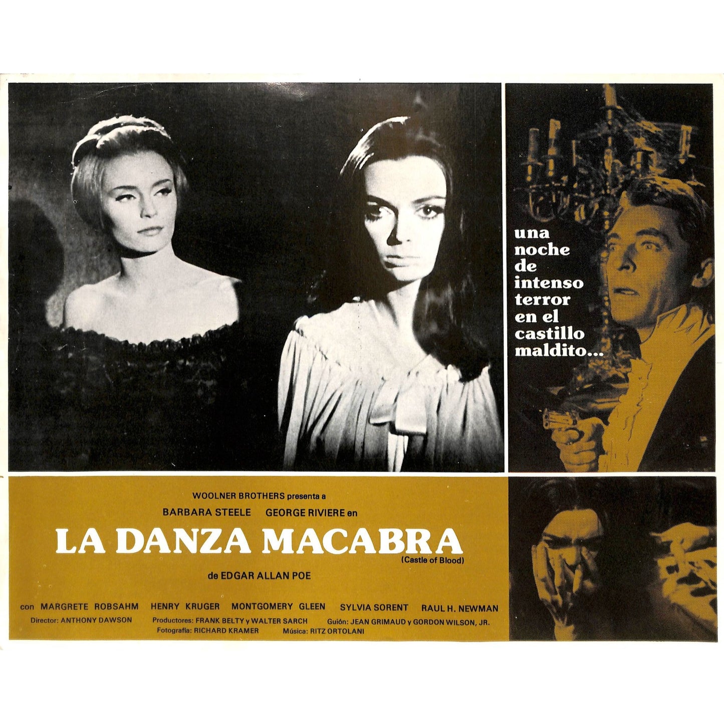 Rare Castle of Blood (1964) Lobby Card #3 11X14