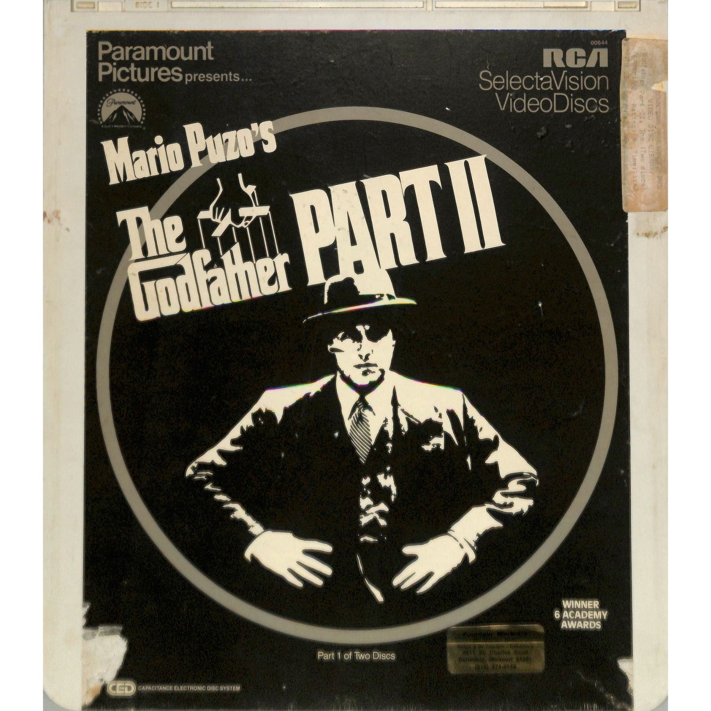 The Godfather Part II (1974) Vintage CED Videodisc TESTED WORKING