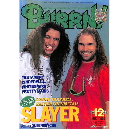 Burrn! Magazine Issue #12 December 1990 Slayer Cover Heavy Metal Japan