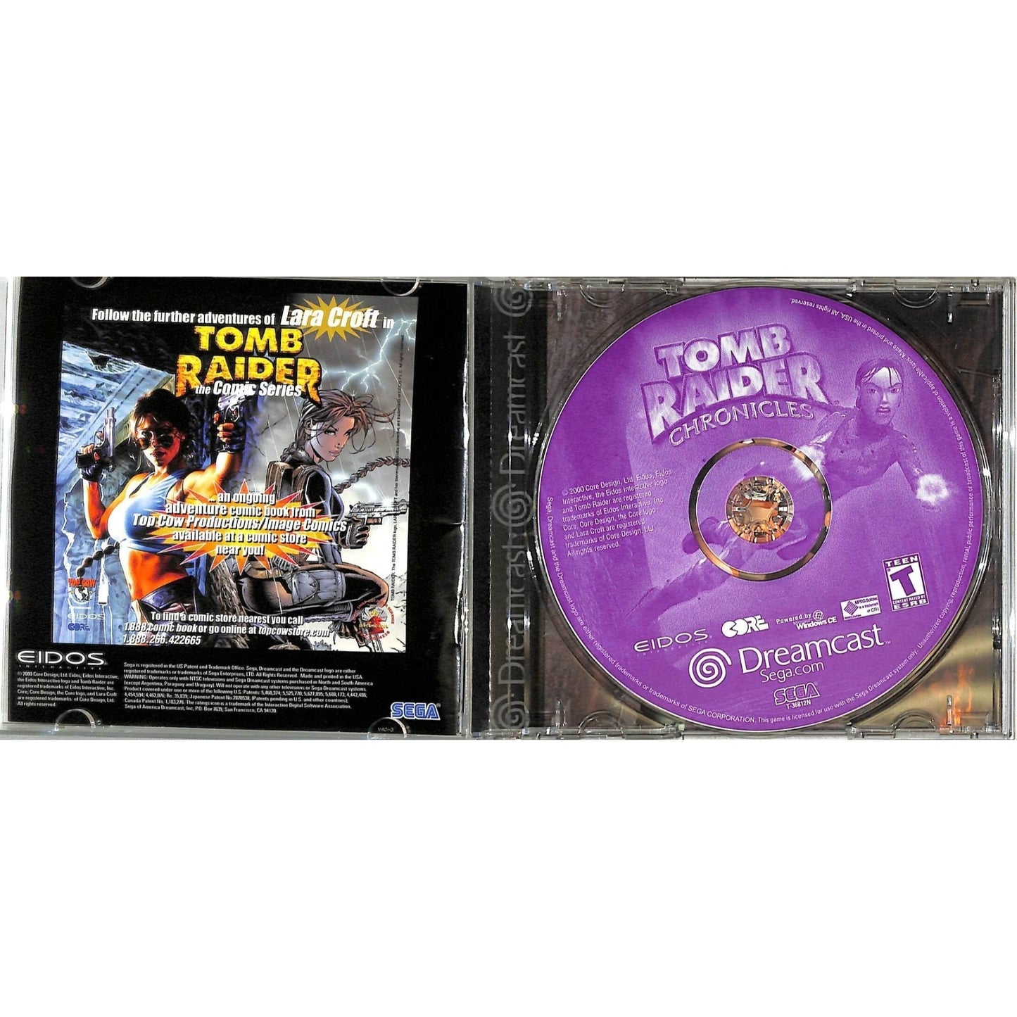 Tomb Raider Chronicles (2000) Sega Dreamcast Disc + Manual