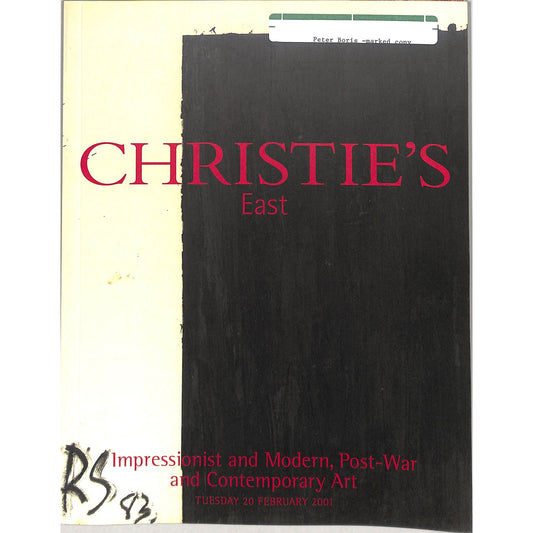 Christie's Impressionist/Modern/Post War Art Auction Catalog February 20, 2001