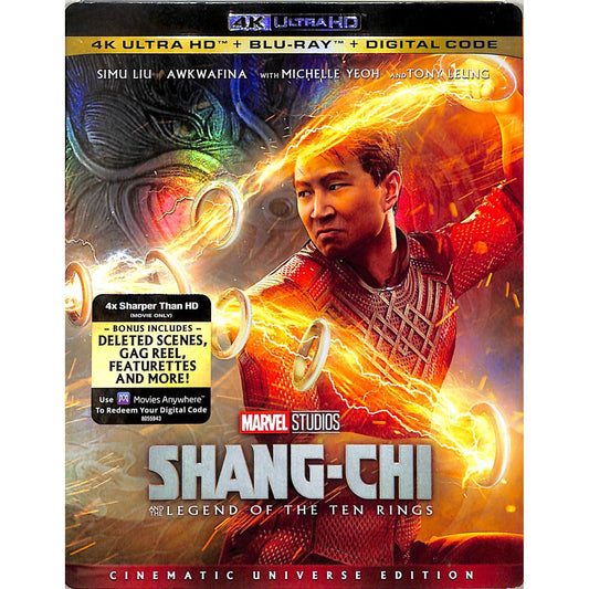 Shang-Chi and the Legend of the Ten Rings (2021) Blu Ray Disc w/Slipcover