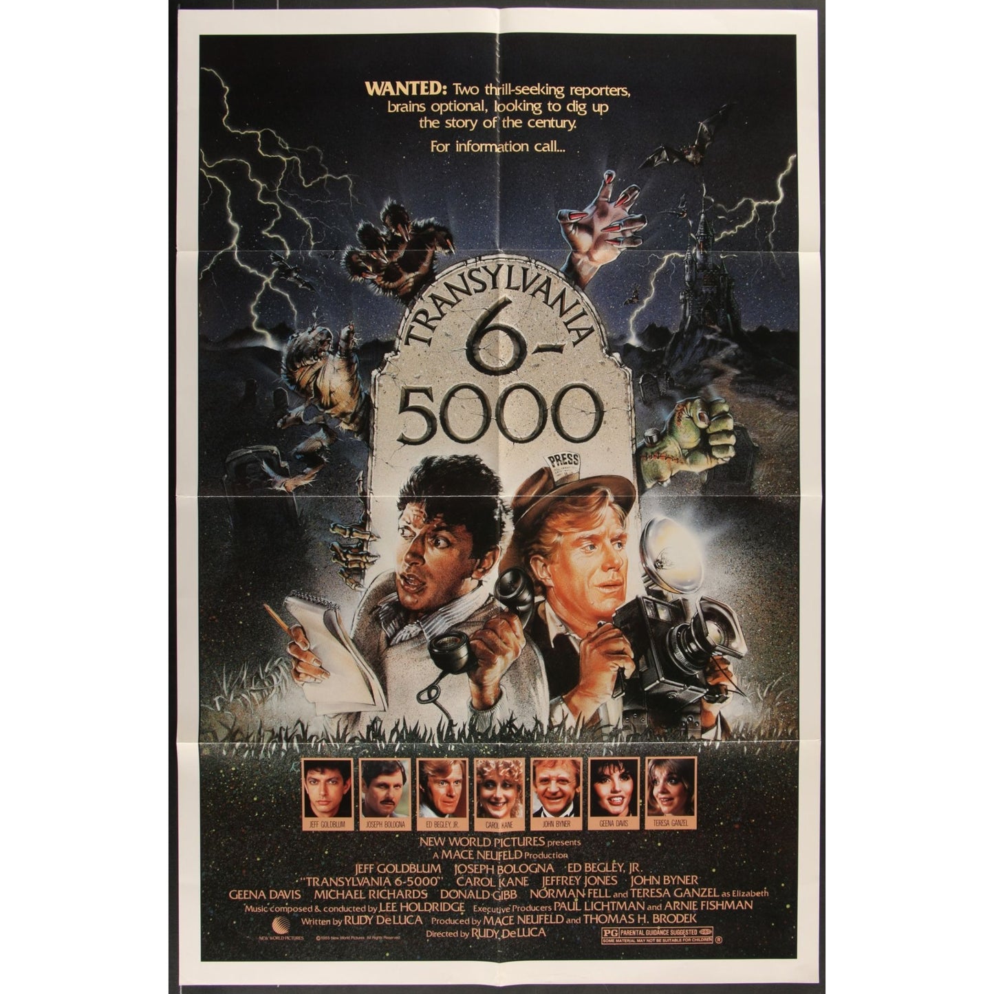 Transylvania 6-5000 (1985) Original Movie Poster Folded 27x41