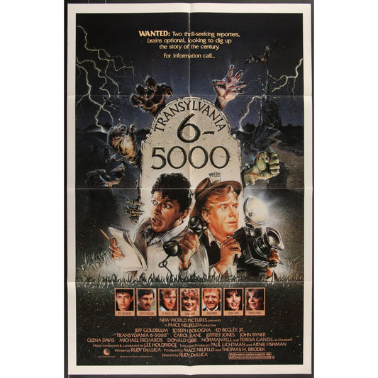 Transylvania 6-5000 (1985) Original Movie Poster Folded 27x41