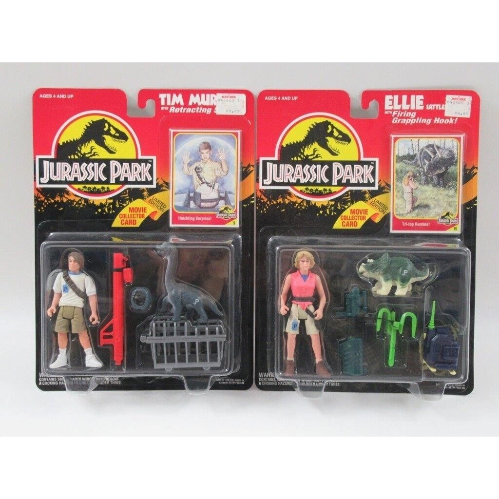 Jurassic Park (1993) Ellie and Tim Figures/Kenner Action Figure Lot