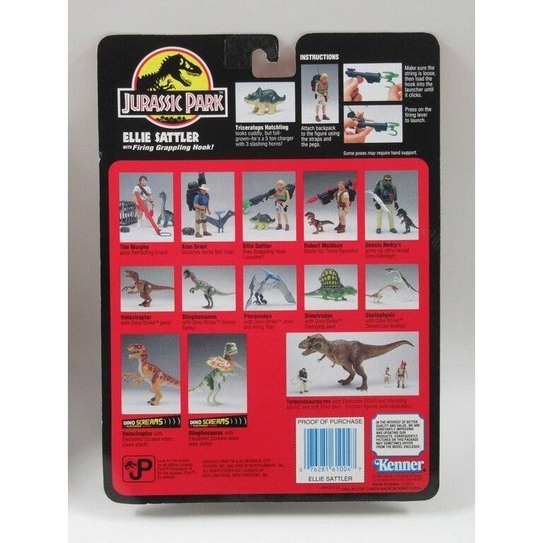 Jurassic Park (1993) Ellie and Tim Figures/Kenner Action Figure Lot